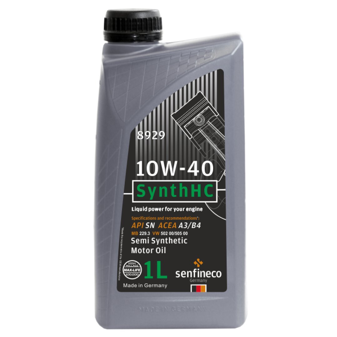 

Моторное масло Senfineco SynthHC 10W-40 API SN ACEA A3/B4, 1л