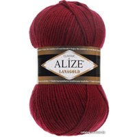 Пряжа для вязания Alize Lanagold 57 (240 м, бордовый)