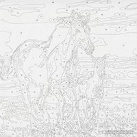 Картина по номерам MultiArt Лошади CANV30X40-MULTI19