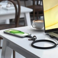 Кабель Satechi Right Angle Data and Charging Cable USB Type-C - USB Type-C AP-YCR100K (1 м, черный)