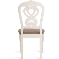 Стул TetChair Andromeda 47x55.5x107 (2шт, дерево гевея/Ivory White/ткань коричневая)