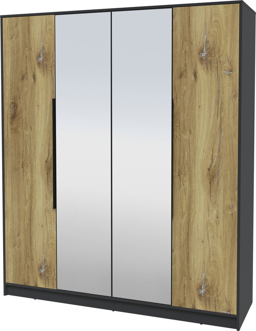 

Шкаф распашной Интерлиния Концепт КТ-Ш4з (дуб нокс/антрацит)