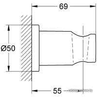 Держатель душевой лейки Grohe Rainshower 27074GN0 (холодный рассвет, матовый)