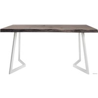 Кухонный стол Buro7 Уиллис 150 (с обзолом и сучками, дуб мореный/белый)