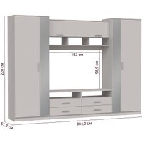 Стенка Олмеко Вена (кашемир/ДВПО белый)
