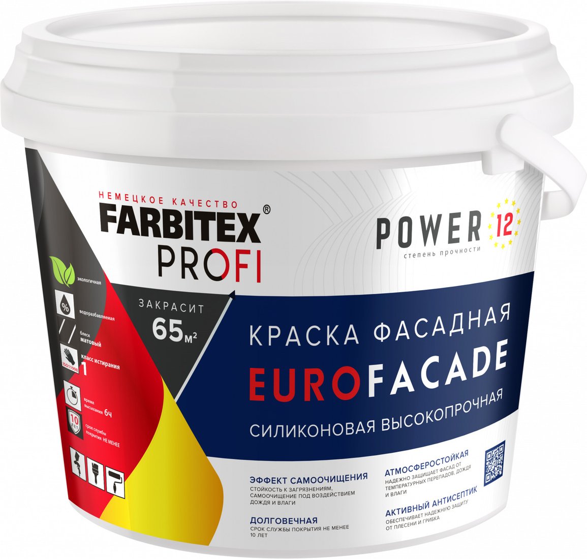 

Краска Farbitex Profi EuroFacade фасадная силиконовая самоочищающаяся База А 3 кг (белый)