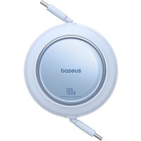 Кабель Baseus Free2Pull Mini Retractable Charging Cable 100W USB Type-C - USB Type-C (1.5 м, голубой)