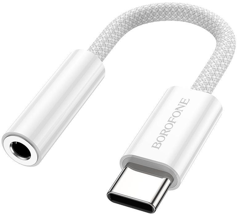 

Кабель Borofone BV15 USB Type-C - 3.5 Jack (белый)