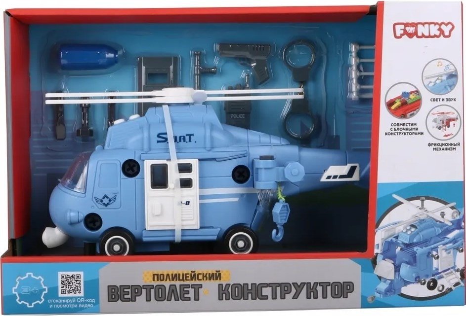 

Конструктор Funky Toys Полицейский вертолет FT62101