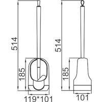 Ершик для унитаза Ledeme L906-4
