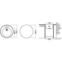 Кухонная мойка Ukinox Фаворит FAP510-GT8K 0C (с сифоном)