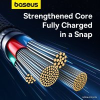 Кабель Baseus Unbreakable Series USB Type-A - Lightning (1 м, черный)