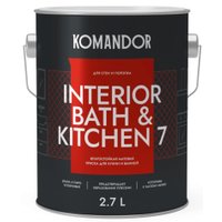 Краска Командор Interior Bath&Kitchen 7 База 1 (2.7л, матовый)