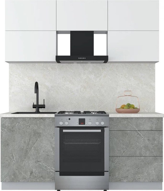 

Кухонный модуль Интерлиния Мила Матте 1.8 Б (белый/керамика/опал светлый)