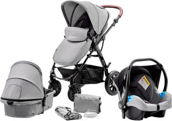 Универсальная коляска KinderKraft Moov (3 в 1, серый)