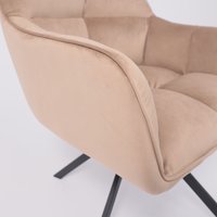 Интерьерное кресло AksHome Virginia (велюр, капучино HCJ-11/черный)