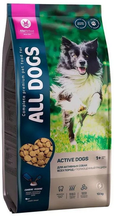 Сухой корм для собак All Dogs для активных собак 13 кг