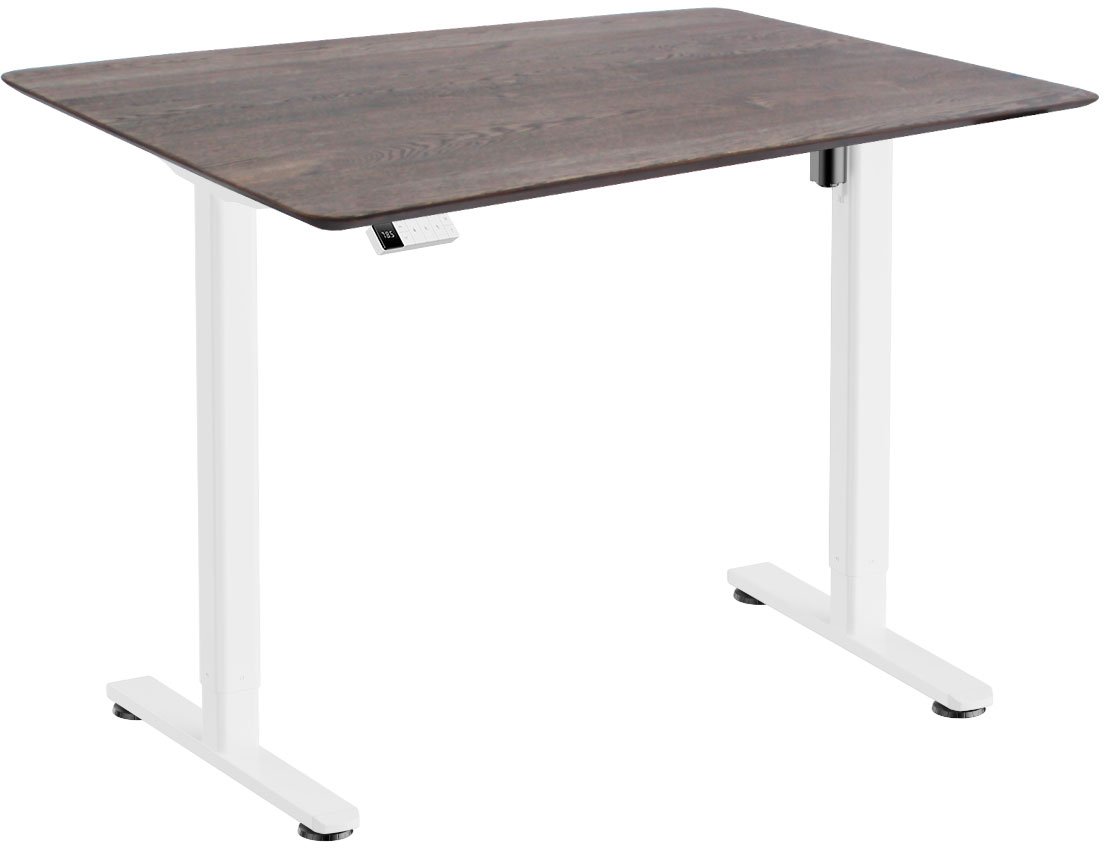 

Стол для работы стоя ErgoSmart Wooden Electric Desk Slim 1300х750х27 мм (скошенный край, дуб галифакс/белый)