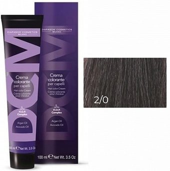 Крем-краска для волос DCM HOP Complex 2/0 (коричневый)