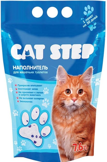 

Наполнитель для туалета Cat Step силикагелевый 7.6 л
