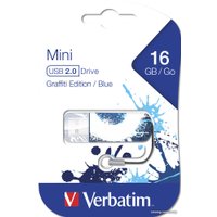 USB Flash Verbatim Mini Graffiti Edition 16GB (синий)