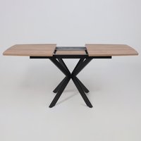 Кухонный стол AksHome Twist (дуб табачный/черный)