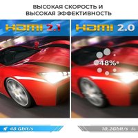 Кабель USBTOP Premium UltraHD HDMI M - HDMI M (1 м, черный)