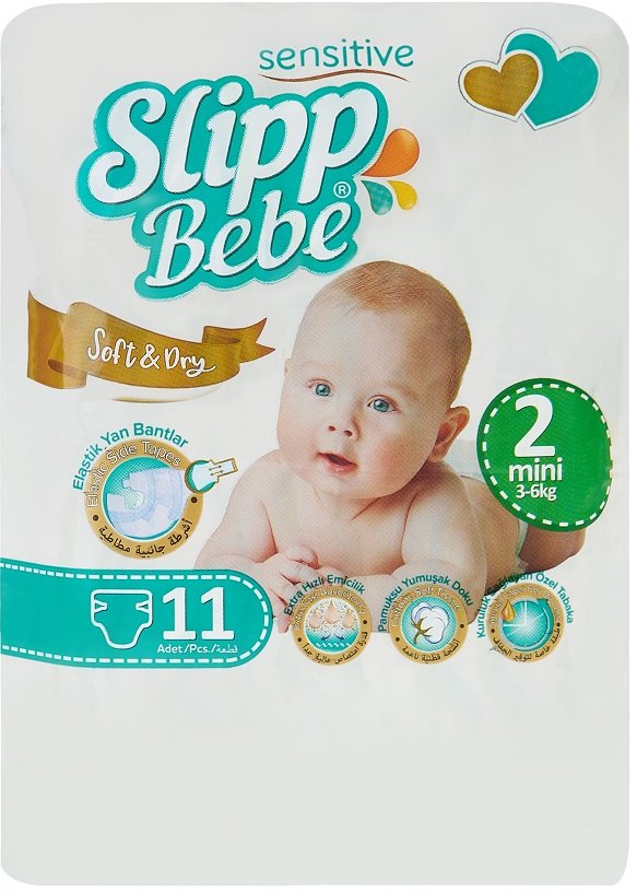 

Подгузники Slipp Bebe №2 3-6 кг (11 шт)