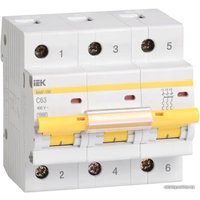Выключатель автоматический IEK ВА 47-100 3Р 63А 10кА С MVA40-3-063-C
