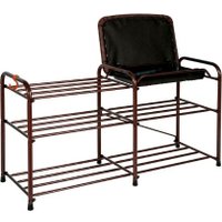 Полка для обуви ЗМИ Альфа 33 с сиденьем и ящиком ПДО А33СЯ (медный антик)