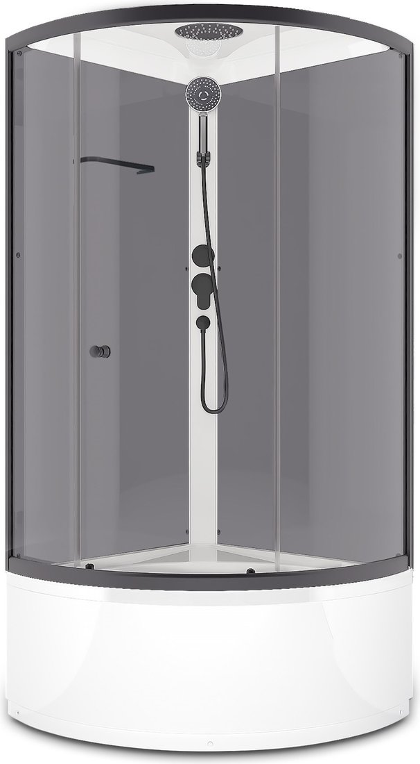 

Душевая кабина Domani-Spa Simple 99 High Black DS01Sm99HGrCl00.Gt-V1.2-Black (серый/прозрачное стекло)