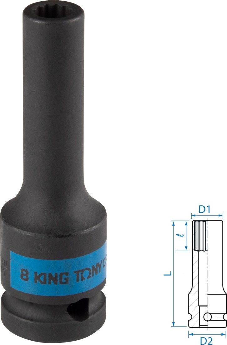 

Головка слесарная King Tony 443008M