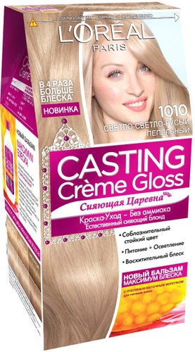 Крем-краска для волос L'Oreal Casting Creme Gloss 1010 Cветло-светло-русый пепельный