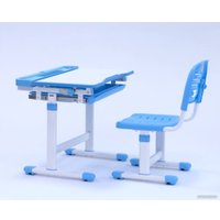 Парта Растущая мебель B204 + стул + выдвижной ящик + подставка для книг + светильник (голубой/белый) в Витебске