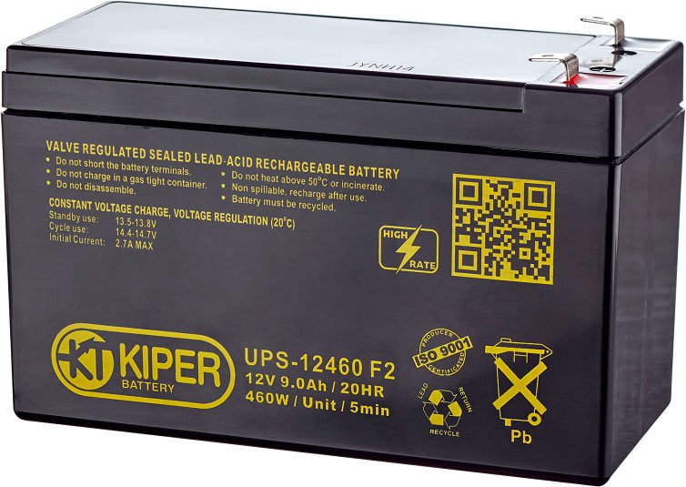 

Аккумулятор для ИБП Kiper UPS-12460 F2 (12В/9 А·ч)