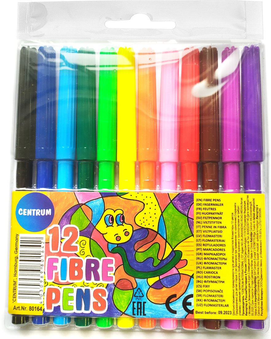 

Фломастеры Centrum 80164 (12 цв)