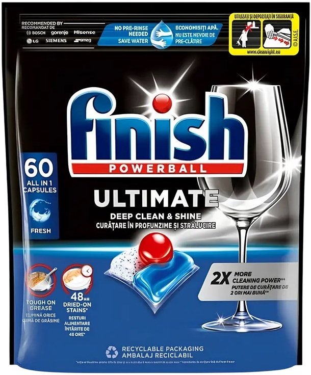 

Капсулы для посудомоечной машины Finish Powerball Ultimate All in 1 (60 шт)