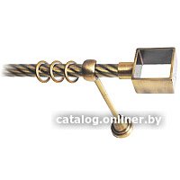 Карниз для штор Lm Decor Куб 177 1р витой (антик, 4м)