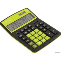 Бухгалтерский калькулятор BRAUBERG Extra Color-12-BKLG 250477 (черный/салатовый)