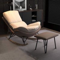 Кресло-качалка Mio Tesoro Монга (коричневый/белый)