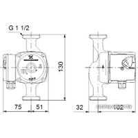 Циркуляционный насос Grundfos UPS 25-60 130 в Лиде