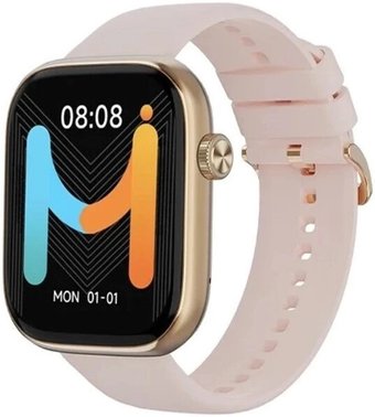 Умные часы IMIKI ST2 (золотистый, с розовым силиконовым ремешком)