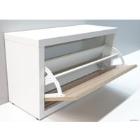 Тумба для обуви Анрат Элана 1.80 белый+дуб сонома