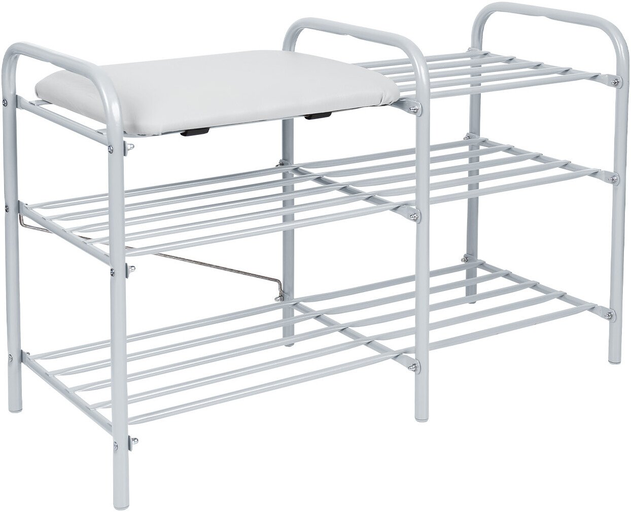 

Полка для обуви Nika ЭТЛ3-1/МС (светло-серый/матовый серый)