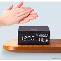 Настольные часы с беспроводной зарядкой Kitfort KT-3312