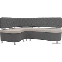 Угловой диван Лига диванов Вегас 105185 (левый, бежевый/серый)