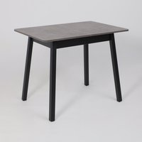 Кухонный стол Мамадома Tirk radial-94 раздвижной 94-126х64 (дымчатая керамика/черный)