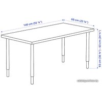 Стол Ikea Молскютт/Олов 594.177.61 (береза/черный)