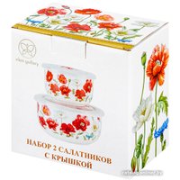 Набор салатников Elan Gallery Маки 420500