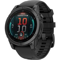 Умные часы Garmin Fenix E 47мм (серая сталь, черный силиконовый ремешок)